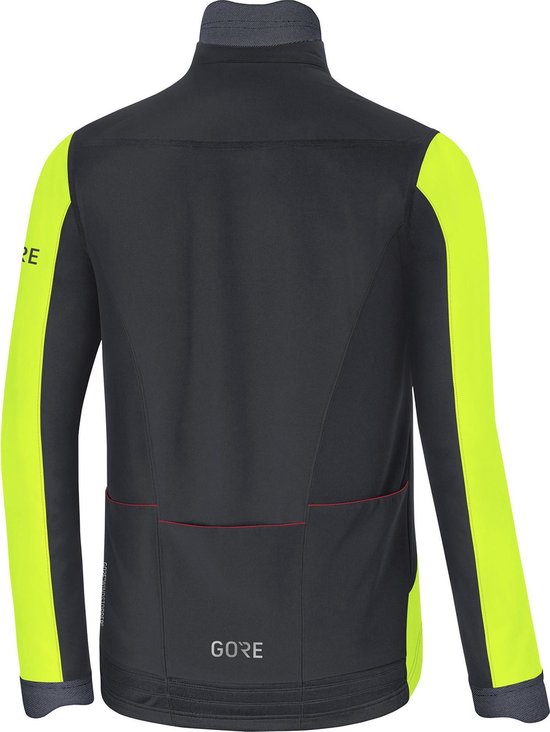 Veste GORE WEAR C7 Windstopper Pro Homme Noir Yellow Fluo Taille S bol