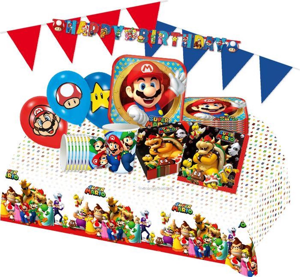 Super Mario feestpakket | kinderfeest voor 8 personen | bol.com
