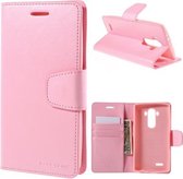 Goospery Sonata Leather case hoesje LG G4 licht roze