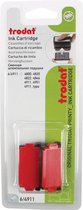 10x Trodat vervangkussen rood, voor stempel 4911/4820/4822/4846, blister met 2 stuks