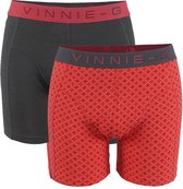 Vinnie-G boxershorts Flamingo Antraciet - Print 2-pack