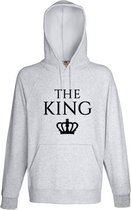 Hoodie The King + Kroontje Maat S | Hoodie King| King & Queen | Trui