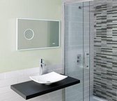 Bowmont LED Spiegel Met Aan/Uit Swipe Sensor En Digitale Klok 50X60cm