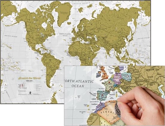 Kras de Wereld® - Engelse uitvoering met luxe afwerking - Maps International