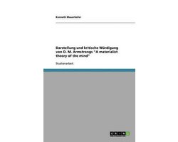Darstellung und kritische Würdigung von D. M. Armstrongs "A materialist theory of the mind"