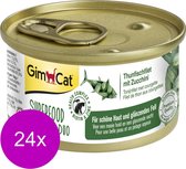 Gimcat Superfood Shinycat Duo 70 g - Nourriture pour chats - 24 x Filet de Thon & Courgettes