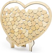 Livre d'or - Coeur en bois avec 70 petits coeurs