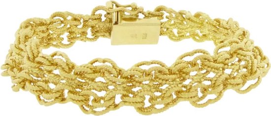 18 karaat gevlochten gouden armband | bol.com