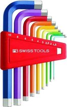 PB Swiss Tools stiftsleutelset 9 delig binnenzeskant kleurcode - PB210.H-10RB