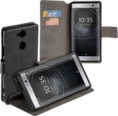 MP case zwart book case style voor Sony Xperia XA2 wallet case hoesje