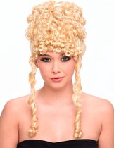 Partychimp Blonde godin krullen pruik voor vrouwen - Verkleedpruik