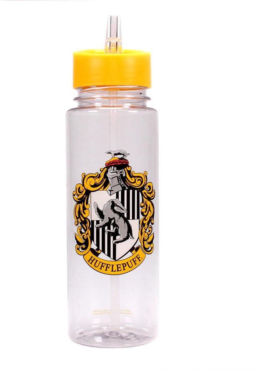 Harry Potter Drinkfles - Hufflepuff Crest Water Bottle - 700ml - Oranje