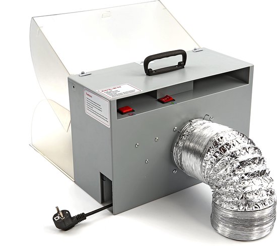 Airbrush Spuitcabine met LED verlichting , Afzuiging , Draaiplateau en Filter - HBM machines