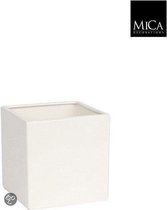 Mica Decorations- Binnenpot Vierkant ZILLA L16.5B16.5H16.5 - Wit