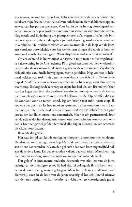 Pagina met tekst over een auto, een brief en een gezin.