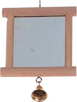 Flamingo - Vogelspeelgoed Spiegel - Bruin - 10 x 1.5 x 13 cm