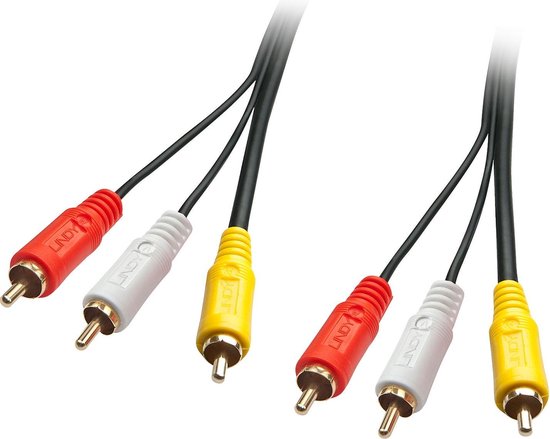 Hama Cavo 3x RCA M 3x RCA M 1.5 metri connettori dorati