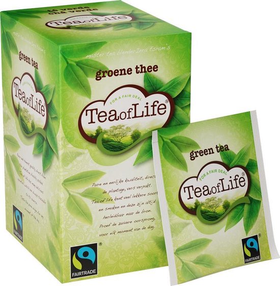 Tea of Life Fairtrade - Groene Thee Puur - 80 zakjes | bol.com