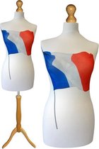 French flag paspop met licht bruine sparkling driepoot  40/42