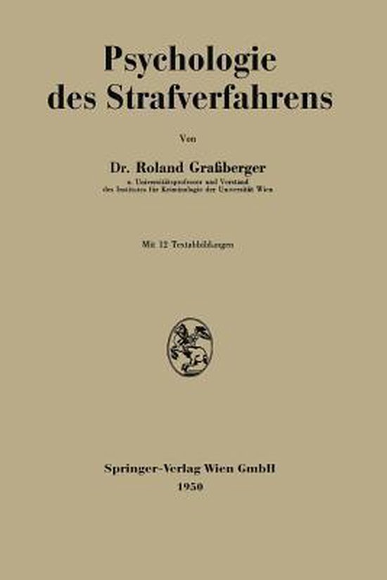 Psychologie des Strafverfahrens - cover