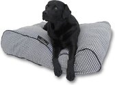 Lex & Max Amalia - Losse hoes voor hondenkussen - Ligzak - Zwart/Ecru - 120x80x21cm