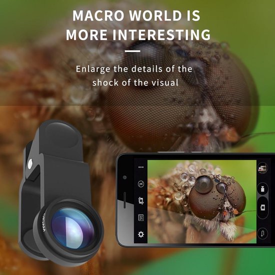 - PiX Series HD Clip Lens - 3-in-1 Fish Eye Lens