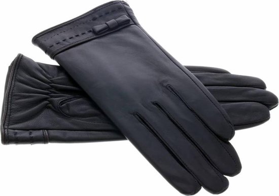iMoshion Leren Handschoenen met Touchscreen - Maat M - Zwart - Merkloos