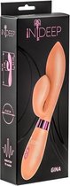 Indeep - Vibrator Gina - 10 vibratie standen - 100% Ultrasoft Silicone - Vaginaal & Clitoraal - Beige