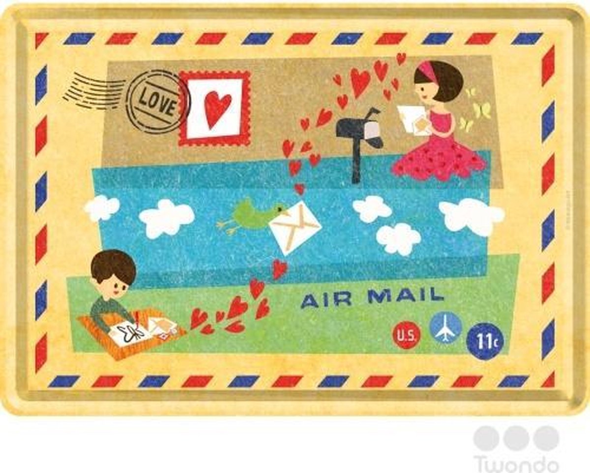 Nostalgic Art Metalen Postkaart Air Mail 10x14 cm