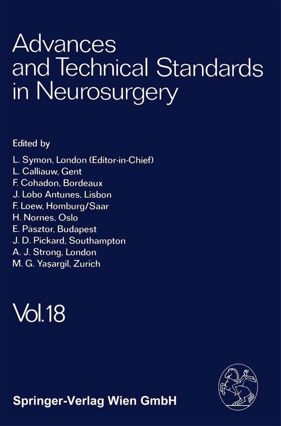 Advances and Technical Standards in Neurosurgery 18 - Advanc ... - cover