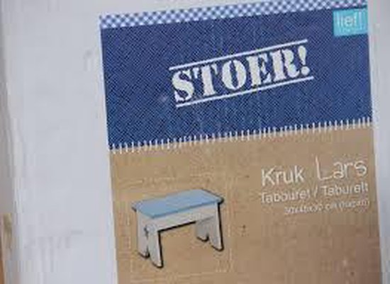helpen Vergelijken plek Lief! Lifestyle - Kinderkamer - Krukje - Kruk Lars - Blauw - 30x45x30 |  bol.com