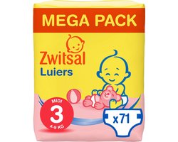 Zwitsal Luiers - Midi Maat 3 - 71 stuks - Voordeelverpakking
