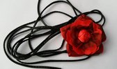 Haarband met roos Blauw of Rood