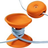 Snoerwinder - Cable Turtle - Mini - Oranje - Cleverline - Set van 2 Stuks - Ø 4,5 cm x H 2,2 cm - Voor smartphone kabeltjes, telefoon opladers, oordopjes