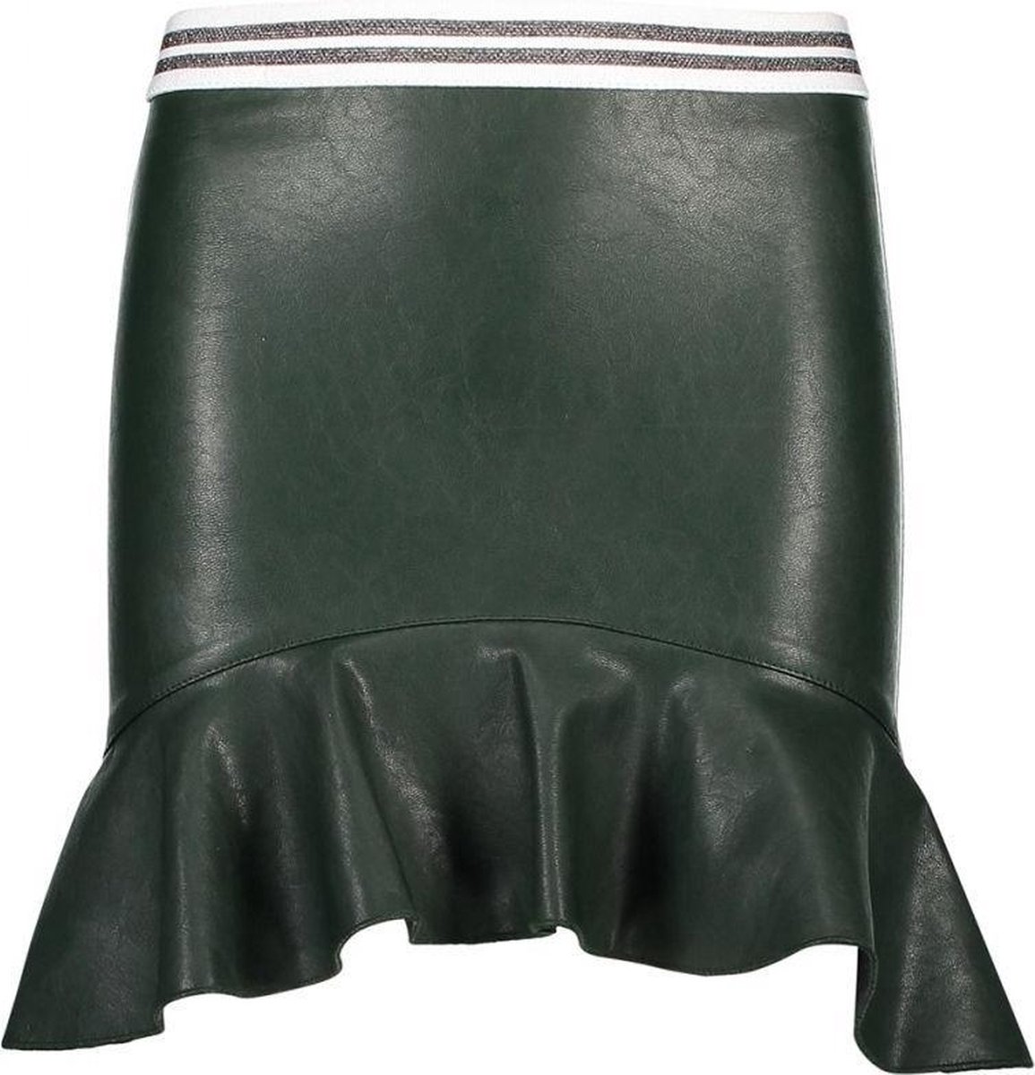 Like Flo Flo girls dk green imi leather skirt