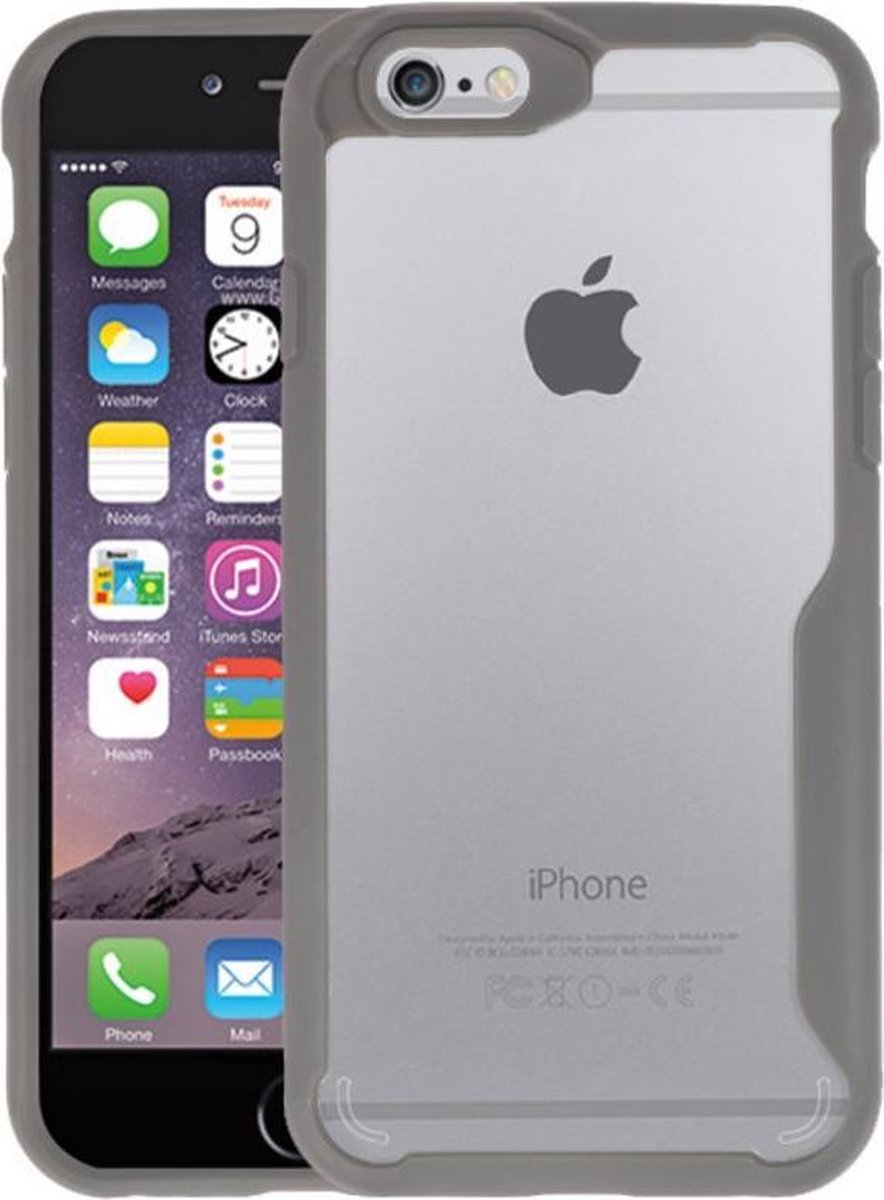 Grijs Focus Transparant Hard Cases - Hoesje Geschikt voor iPhone 6