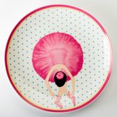 Cupkes bord ballerina, Porselein,doorsnee 220 mm, balletmotief