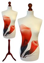 Red Round paspop met donker bruine sparkling driepoot 44/46