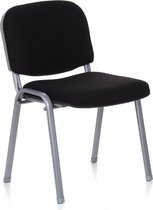 hjh office XT 600 - Bureaustoel - Conferentiestoel - Bezoekersstoel - Zwart / zilver