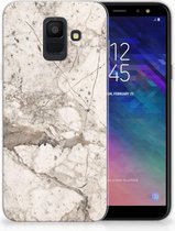 Geschikt voor Samsung Galaxy A6 (2018) TPU Hoesje Design Marmer Beige