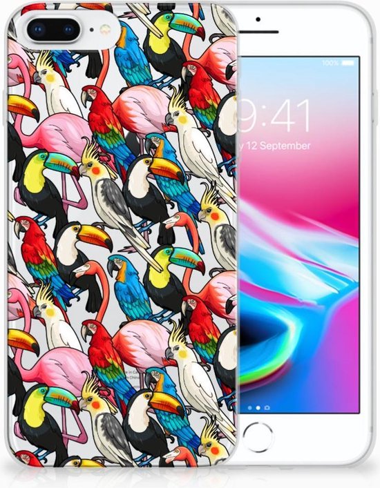Maak avondeten Editie positie GSM Hoesje Backcase iPhone 7 Plus | 8 Plus Birds | bol.com
