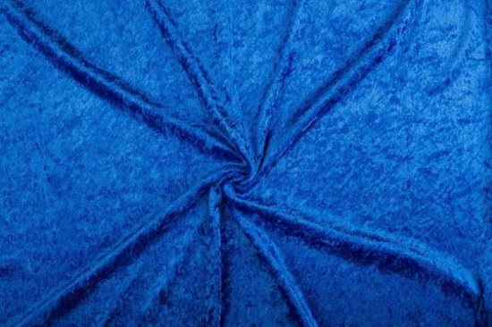 Velours de panne stof - Cobalt blauw - 10 meter
