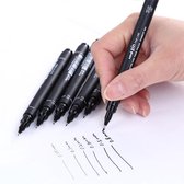 Fineliner Set -  Pigment Fijnschrijver Liner - 01 02 03 05 08 MM - Zwart