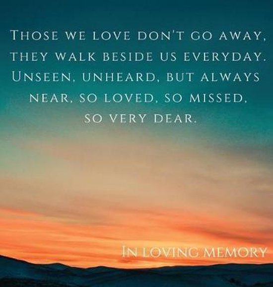 Funeral book, in loving memory (Hardcover) - cover