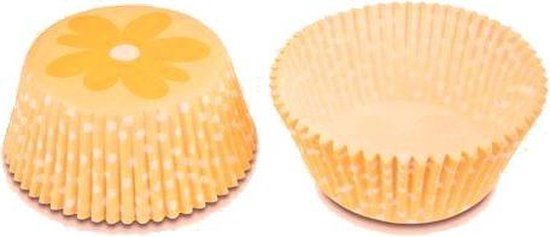 Papieren cupcake vormpjes oranje bloem, set van 50 - Städter | bol.com