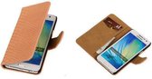 Pink Slang Samsung Galaxy A3 Hoesje Book/Wallet Case/Cover