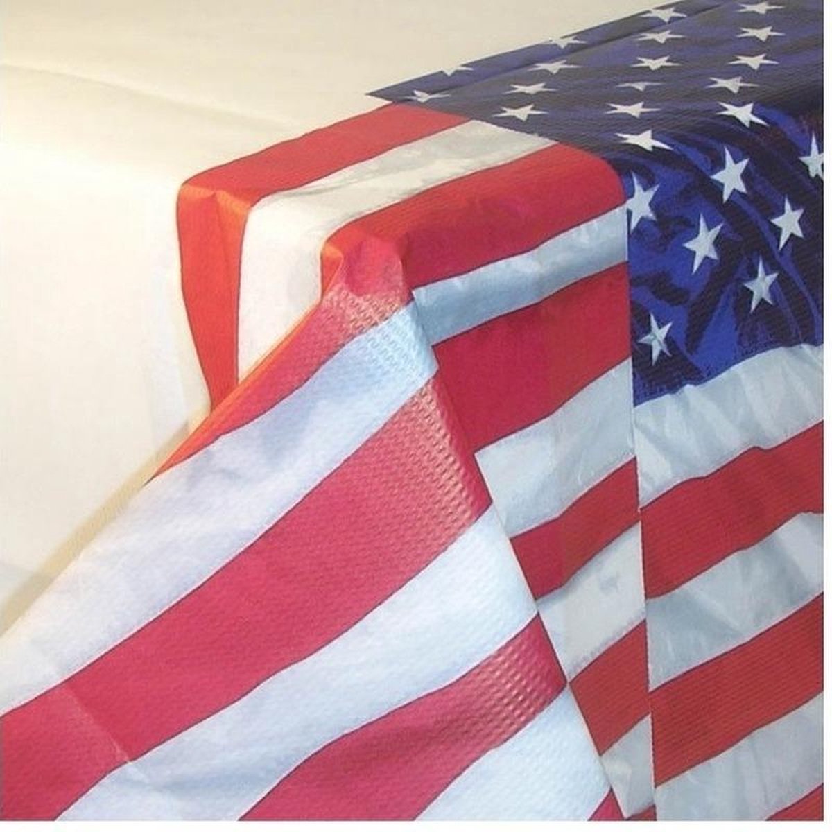 Tafelkleed Amerika van papier 137 x 259 cm - Merkloos