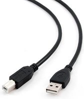 iggual USB-kabel 2.0 Type A - B 18 m Zwart