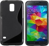 Telefoonhoesje.nl Gel hoesje Samsung Galaxy S5 Plus zwart s-line - Geschikt voor: Samsung Galaxy S5 Plus