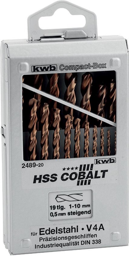 kwb 205720 Silver Star metaalboorset, HSS-G - boorset, 25-delig voor alle gangbare boormachines